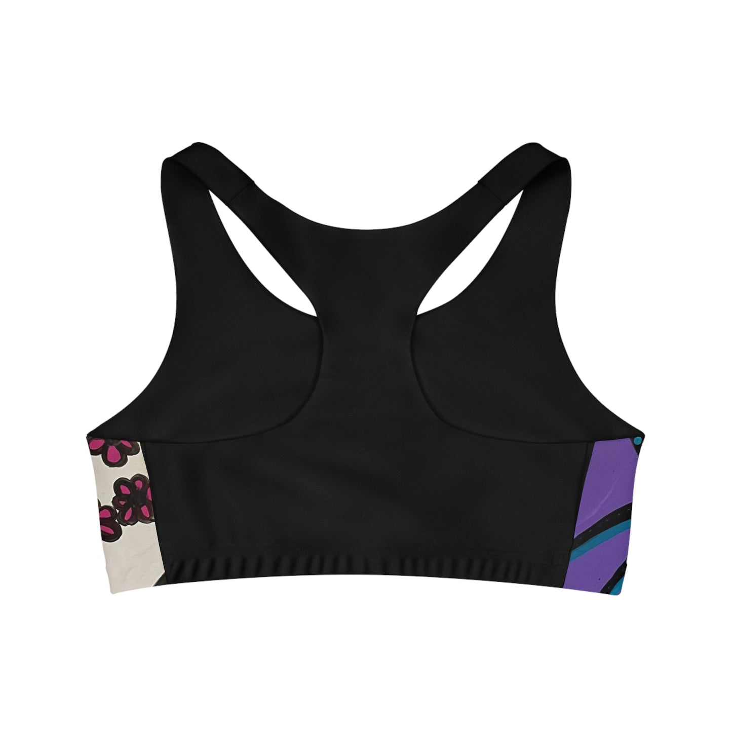 schwarze Rückseite des Sports Bra "Mictecacihuatl Woman"