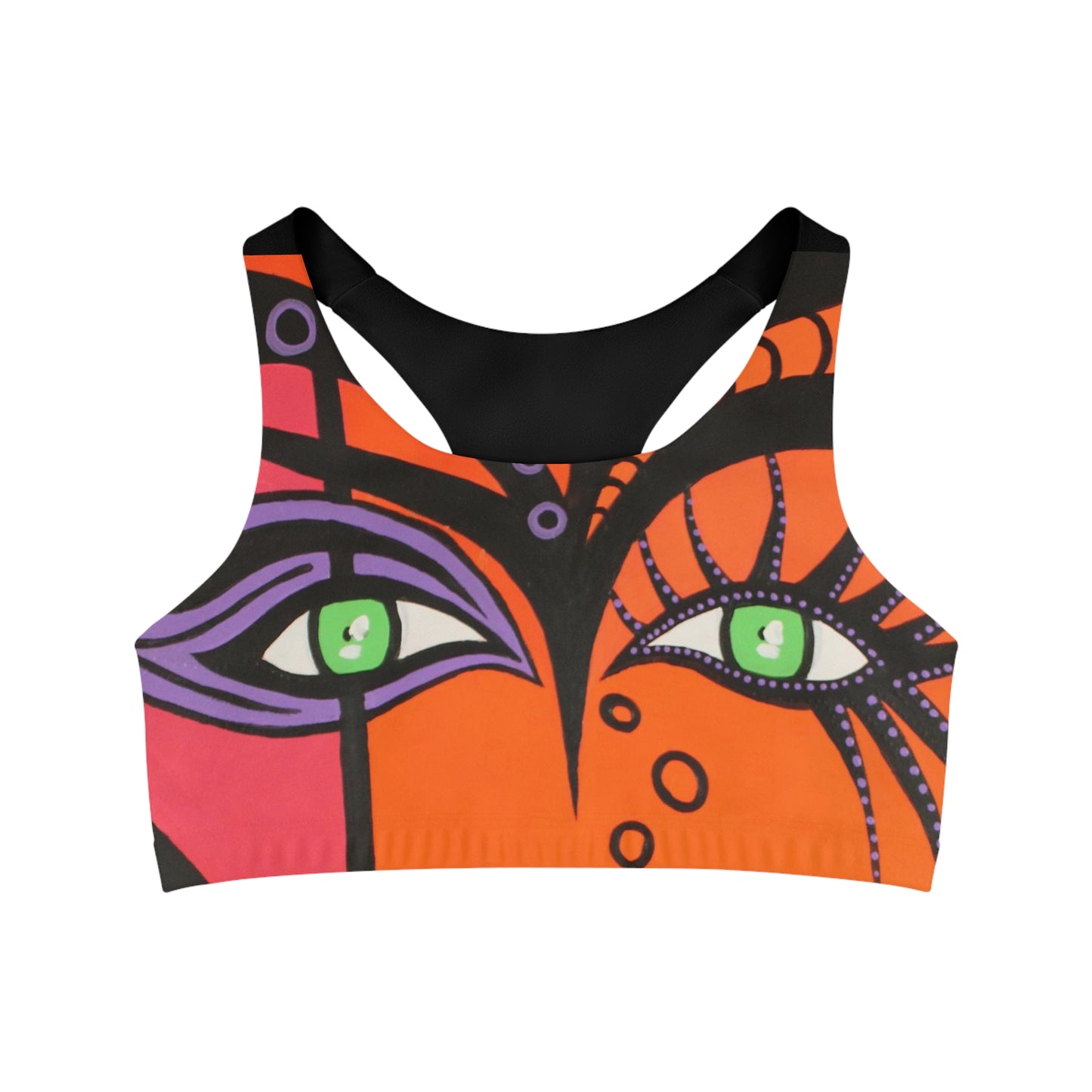 farbenfroher, ausgefallener Sports Bra - Woman of Lust der Marke ZeniArt