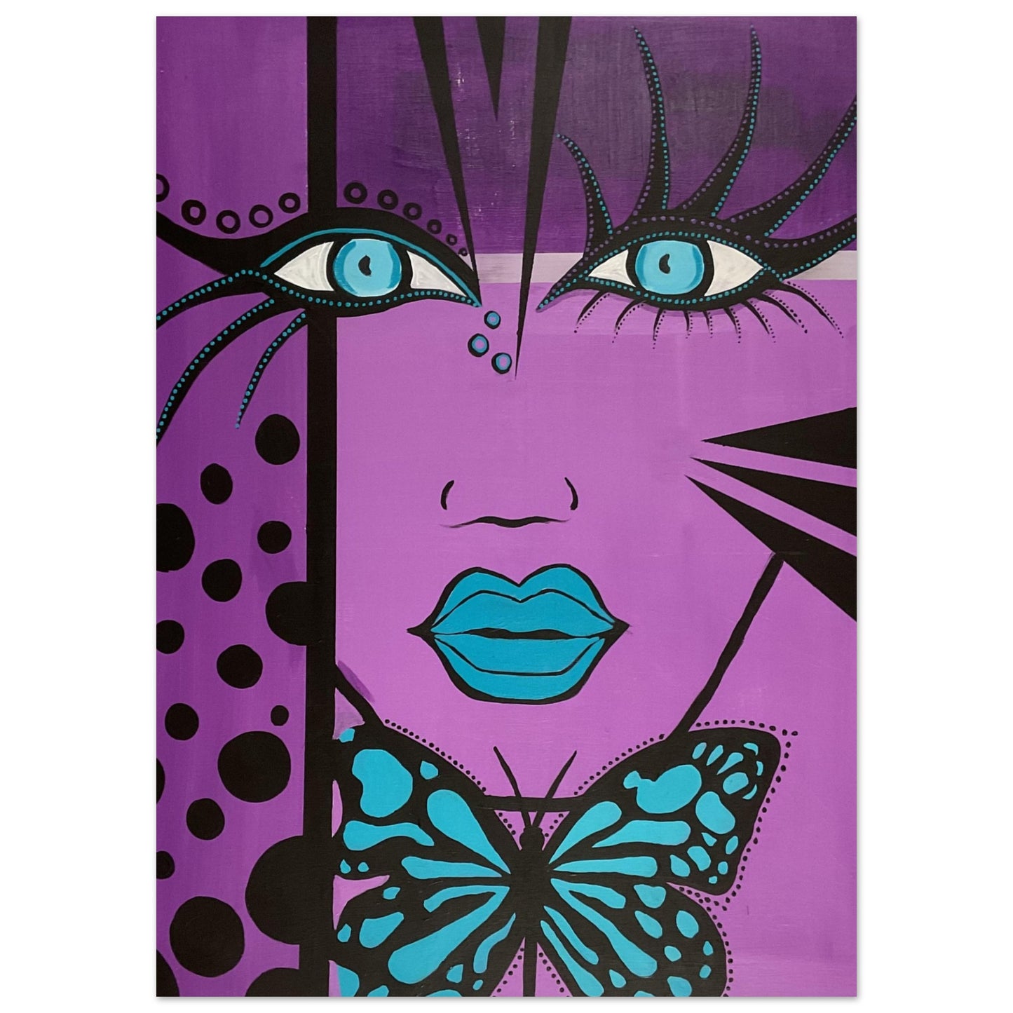 Aufnahme des Premium Poster Purple Butterfly Woman