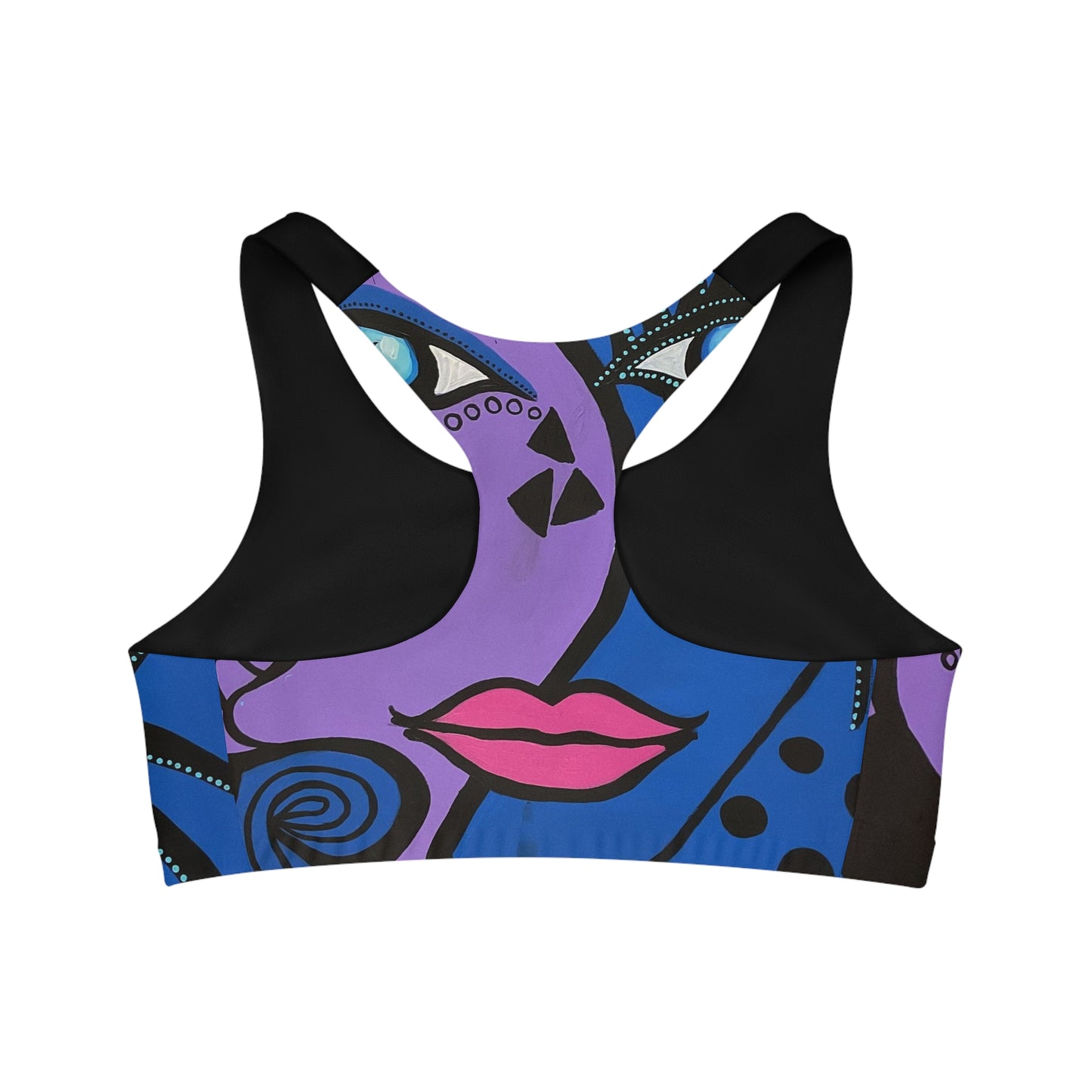 Rückseite des Sport-BH "Mictecacihuatl Woman" von ZeniArt