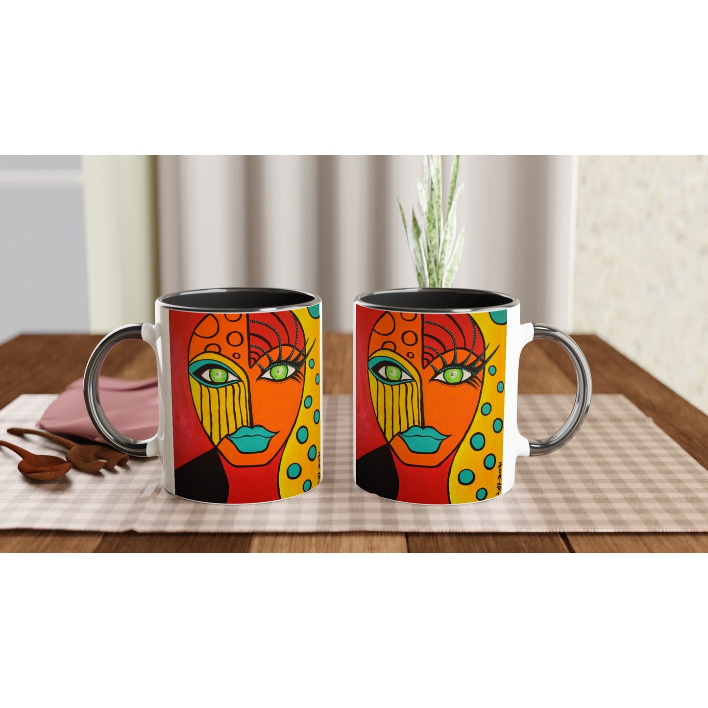 Keramikbecher ZeniArt - Lonely Alien Woman 300 ml