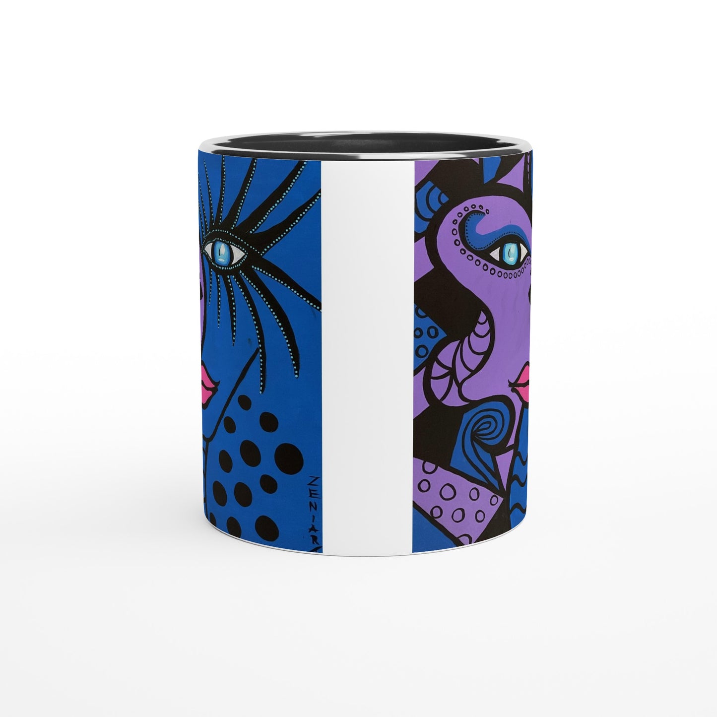 Frontalaufnahme des Cobra Womans Becher mit schwarzem Griff