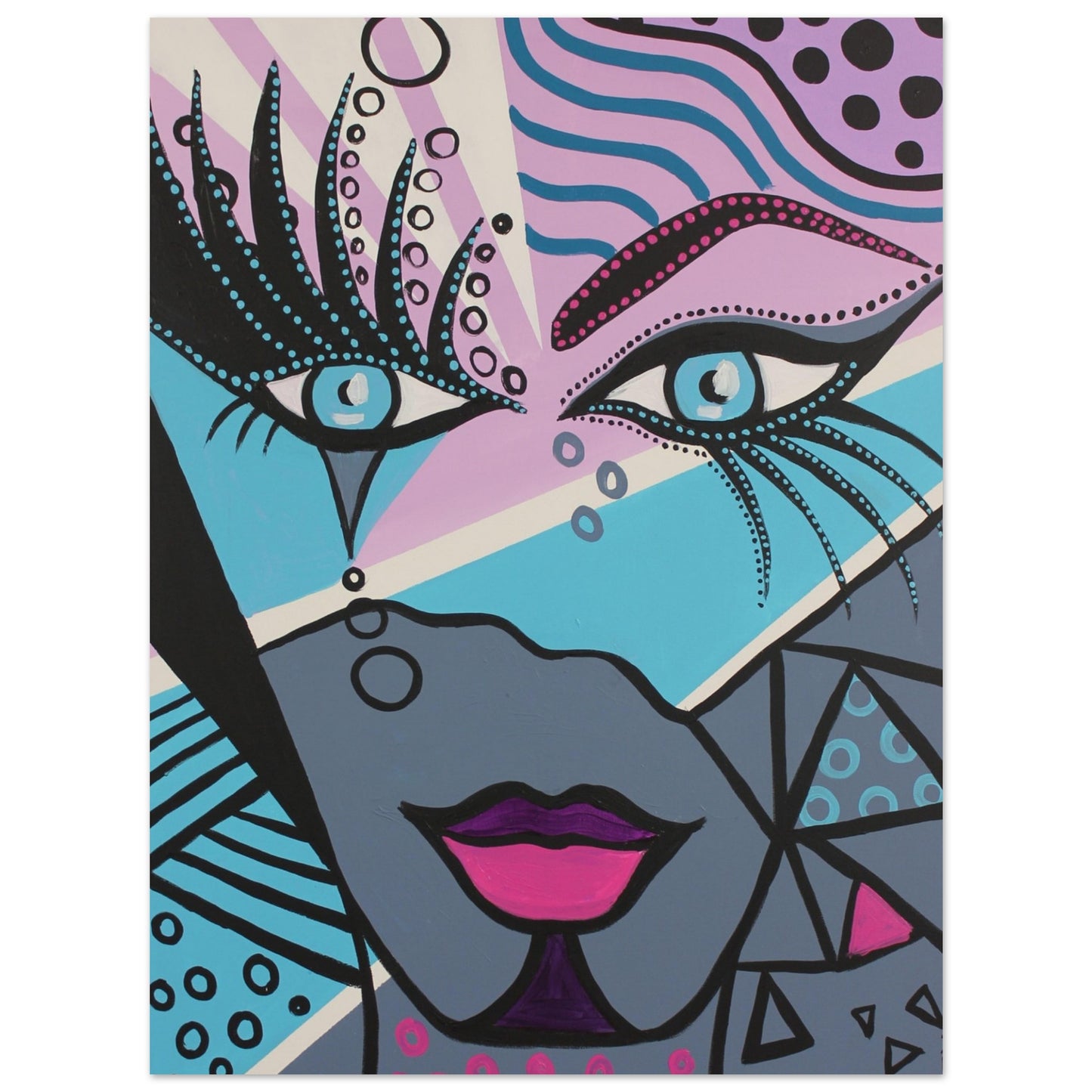 Mirror Woman Premium Poster auf mattem Papier