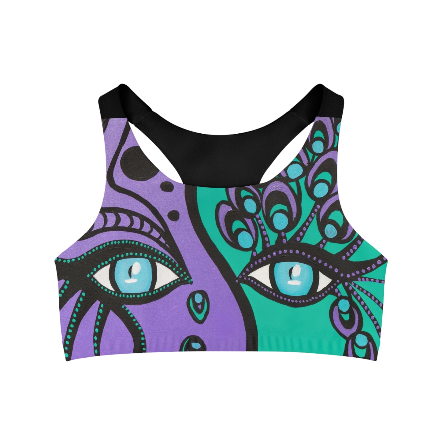 Aufnahme des Seamless Sports Bra - Peacock Woman der Marke ZeniArt von vorne