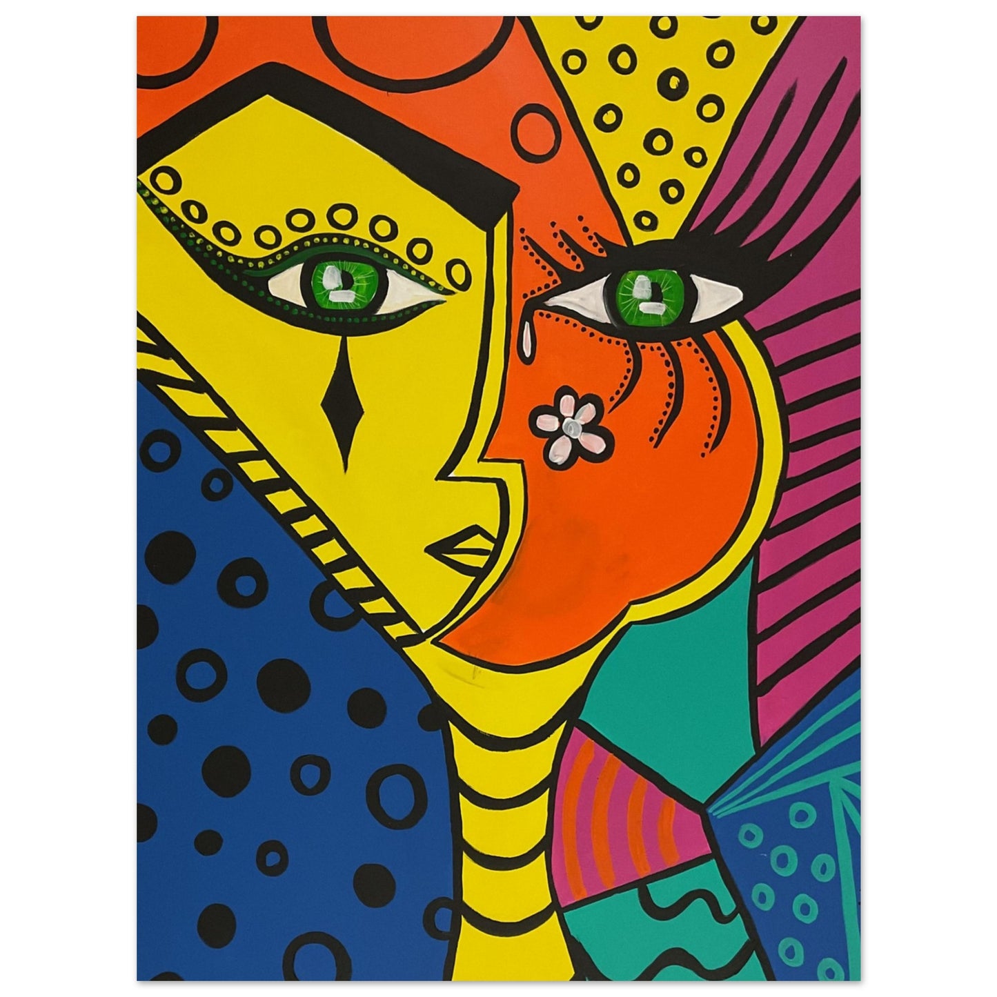 Die Aufnahme zeigt den Kunstdruck "Orange Woman" der Marke ZeniArt