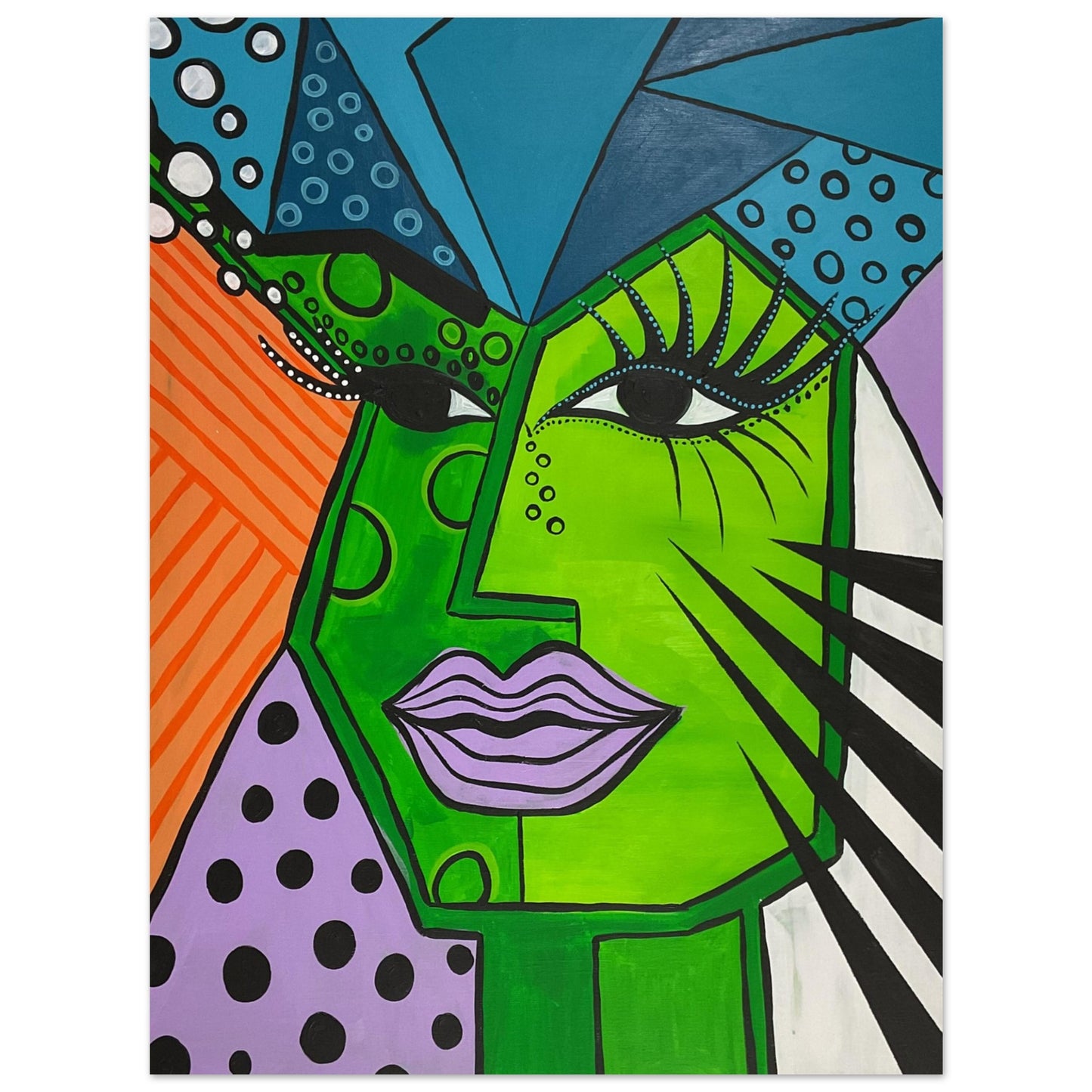 zu sehen ist eine Aufnahme des Premium Posters Purple Lips Woman der Marke ZeniArt