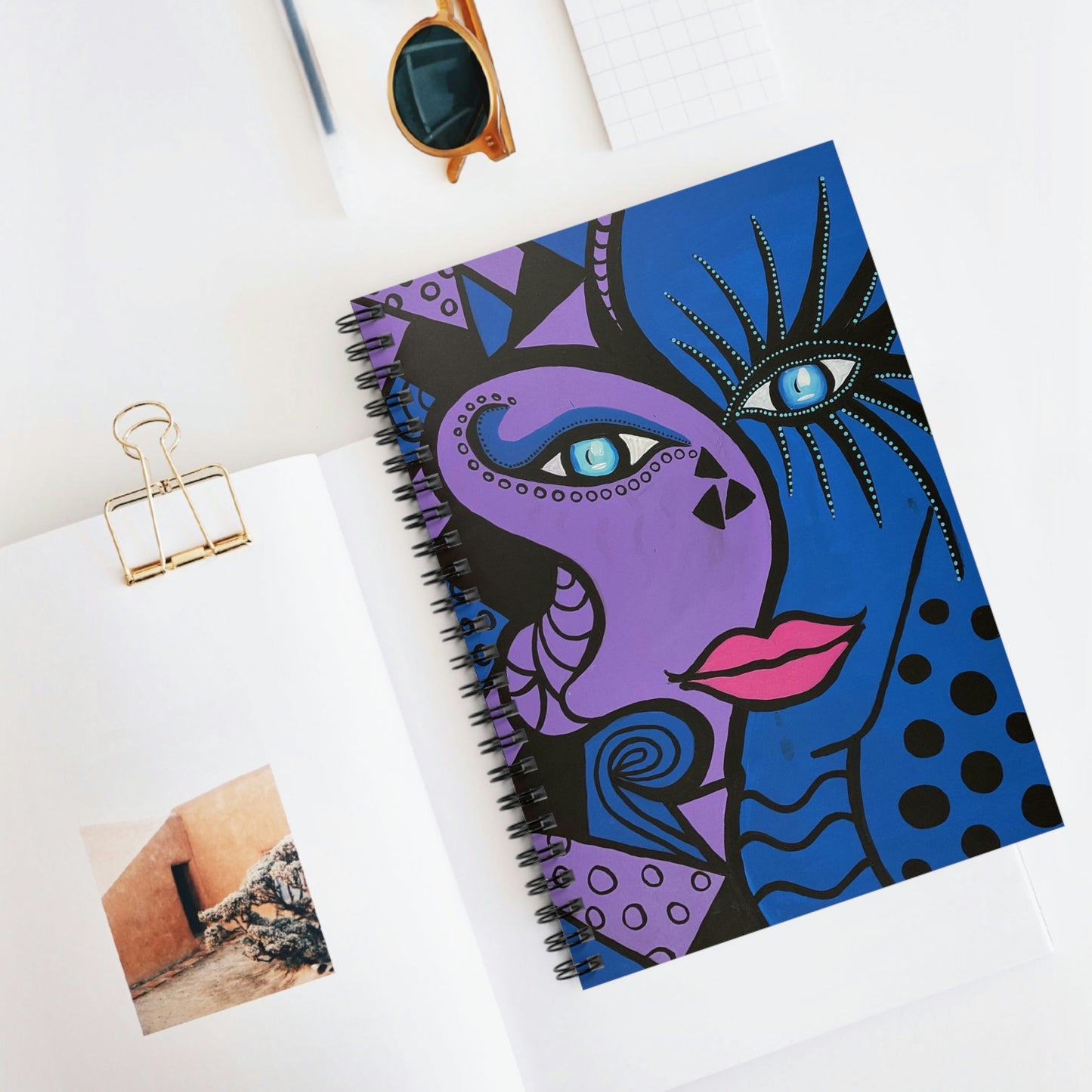 liniertes Spiralnotizbuch Cobra Woman