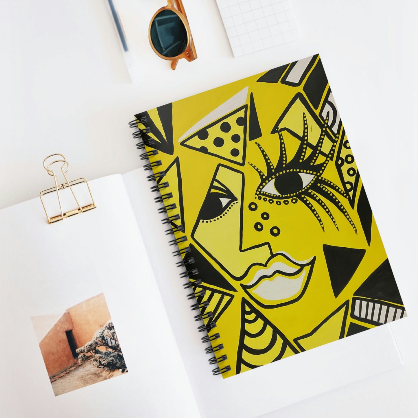 liniertes Spiralnotizbuch Cheetah Woman