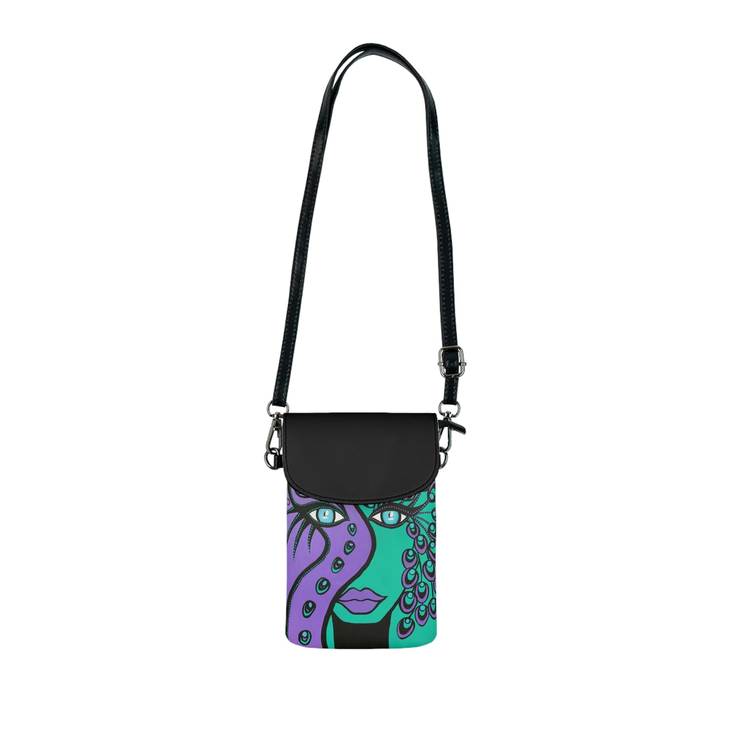 Aufnahme der Vorderseite der Peacock Woman Handytasche der Marke ZeniArt