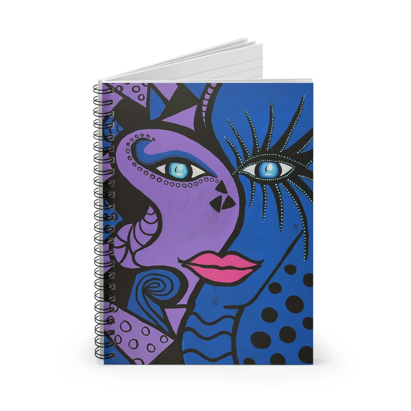 liniertes Spiralnotizbuch Cobra Woman