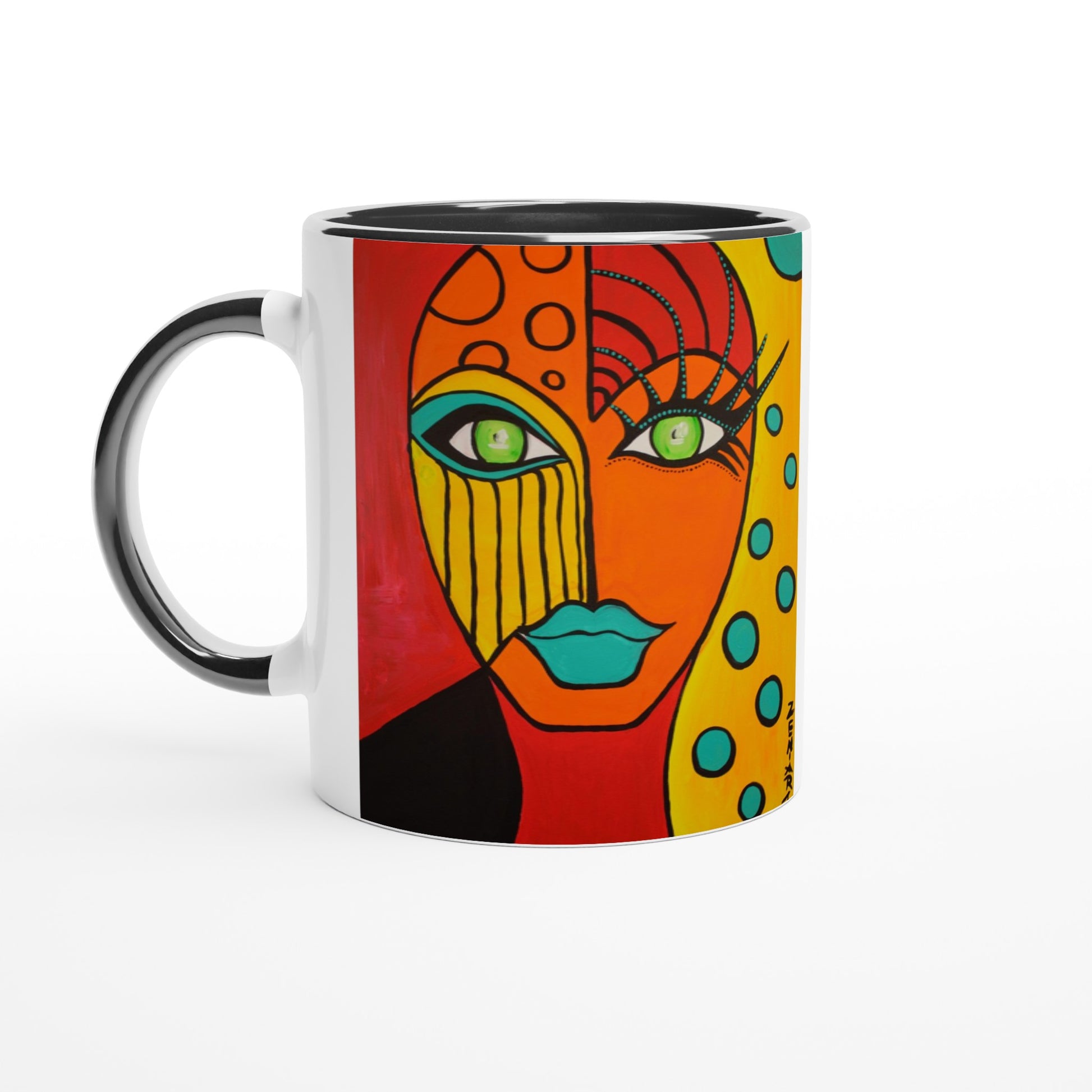 Aufnahme des Motiv Lonely Alien Woman  von der linken Becherseite eines ZeniArts Bechers