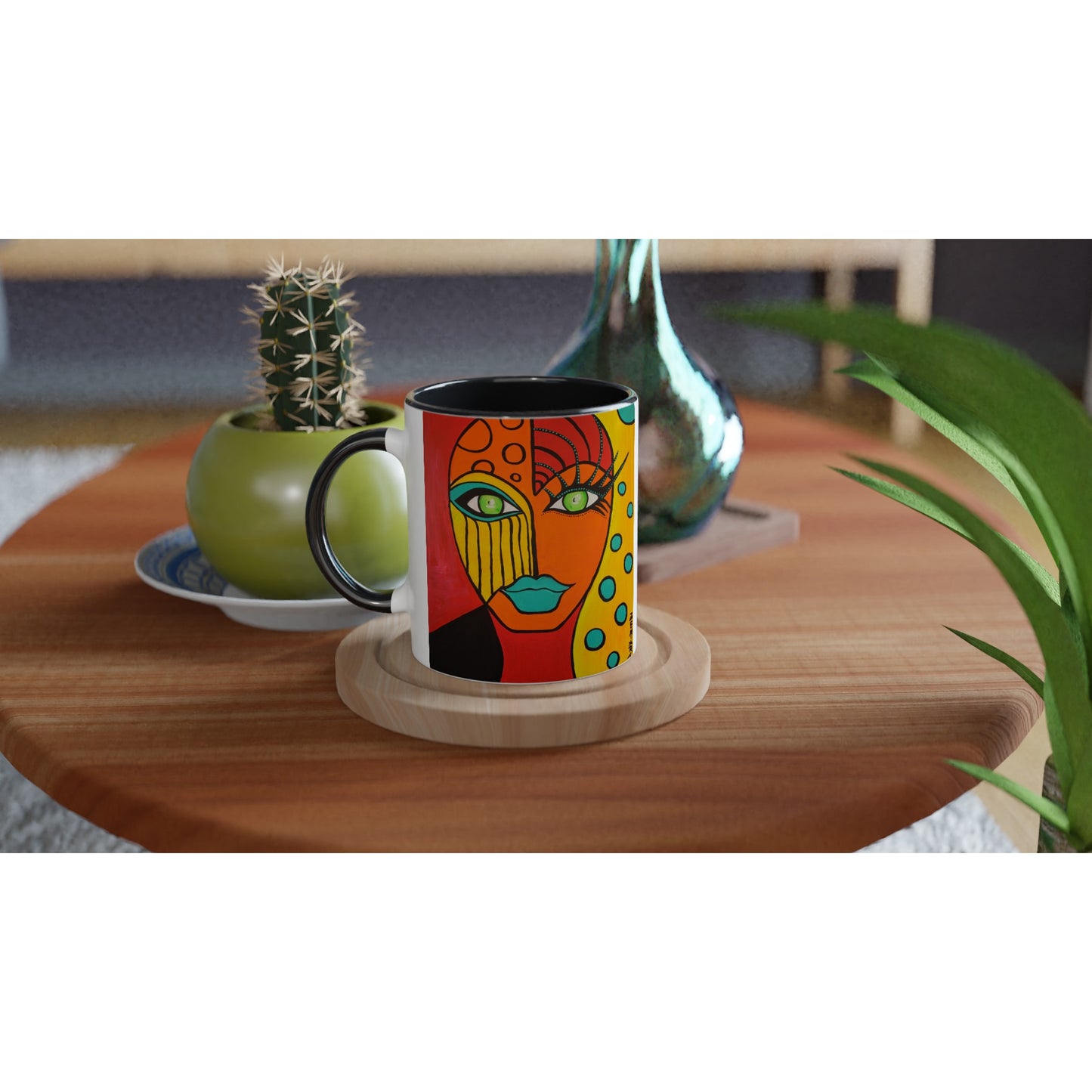 Keramikbecher ZeniArt -  Lonely Alien Woman 300 ml