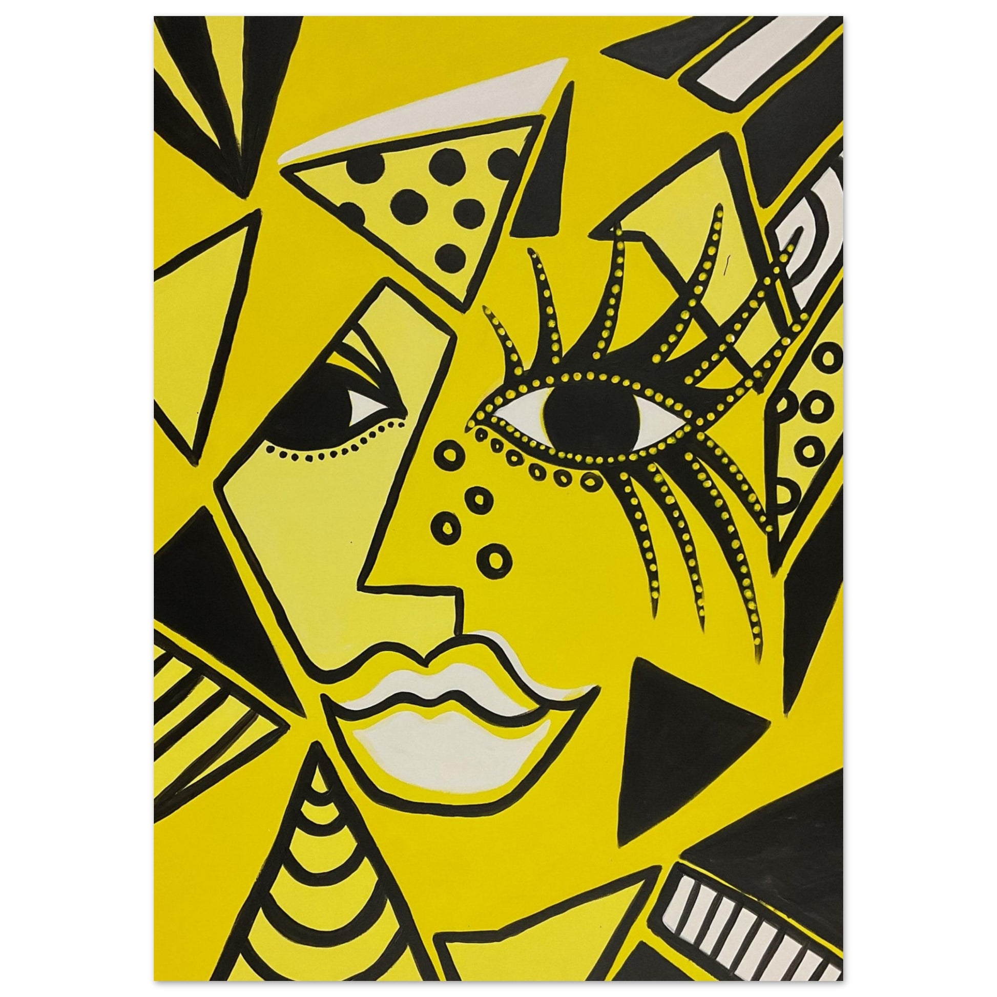 Aufnahme eines Premium Poster auf mattem Papier mit dem Motiv Cheetah Woman von der Künstlerin ZeniArt