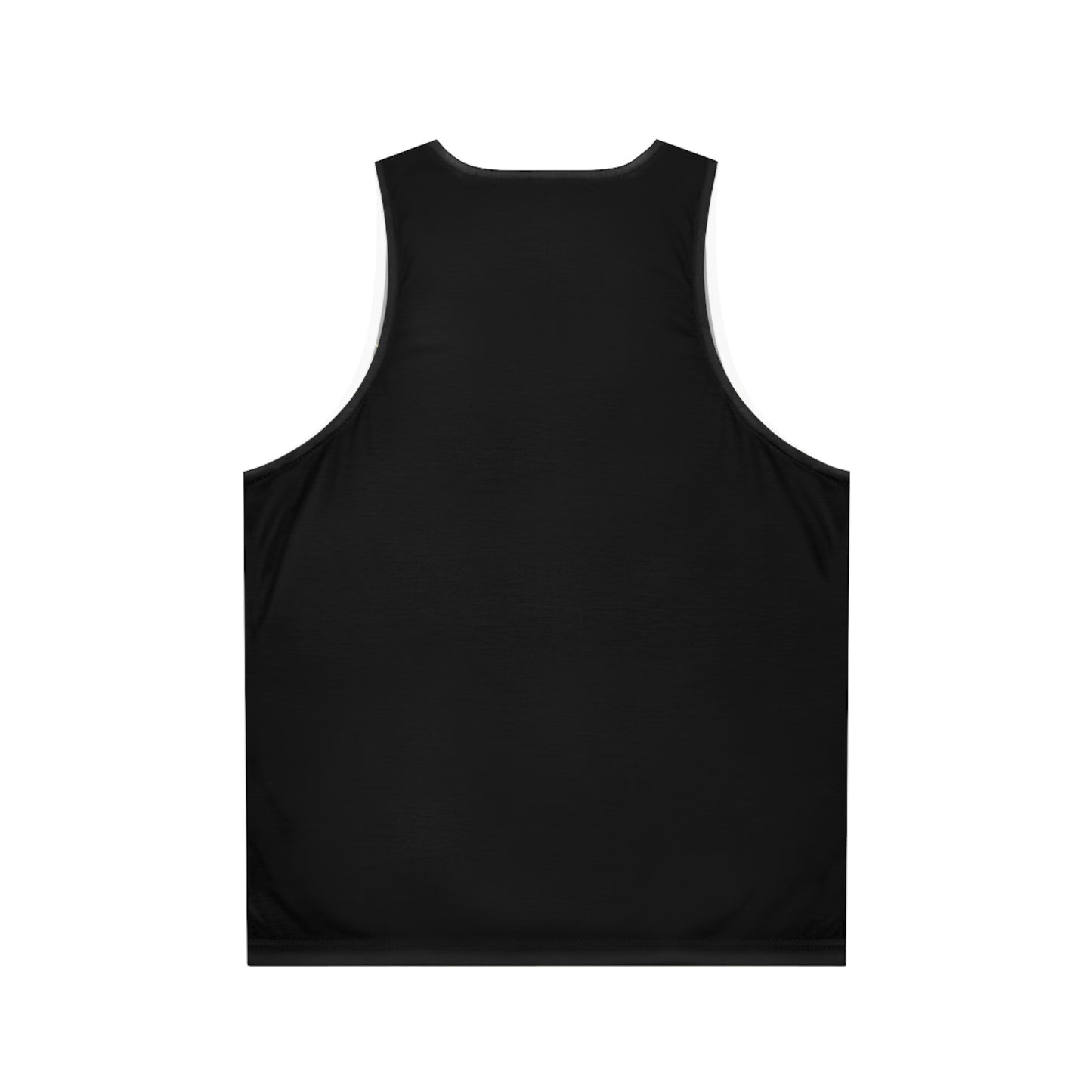 schwarze Rückseite des Unisex Tank Top "Cheetah Woman" von ZeniArt