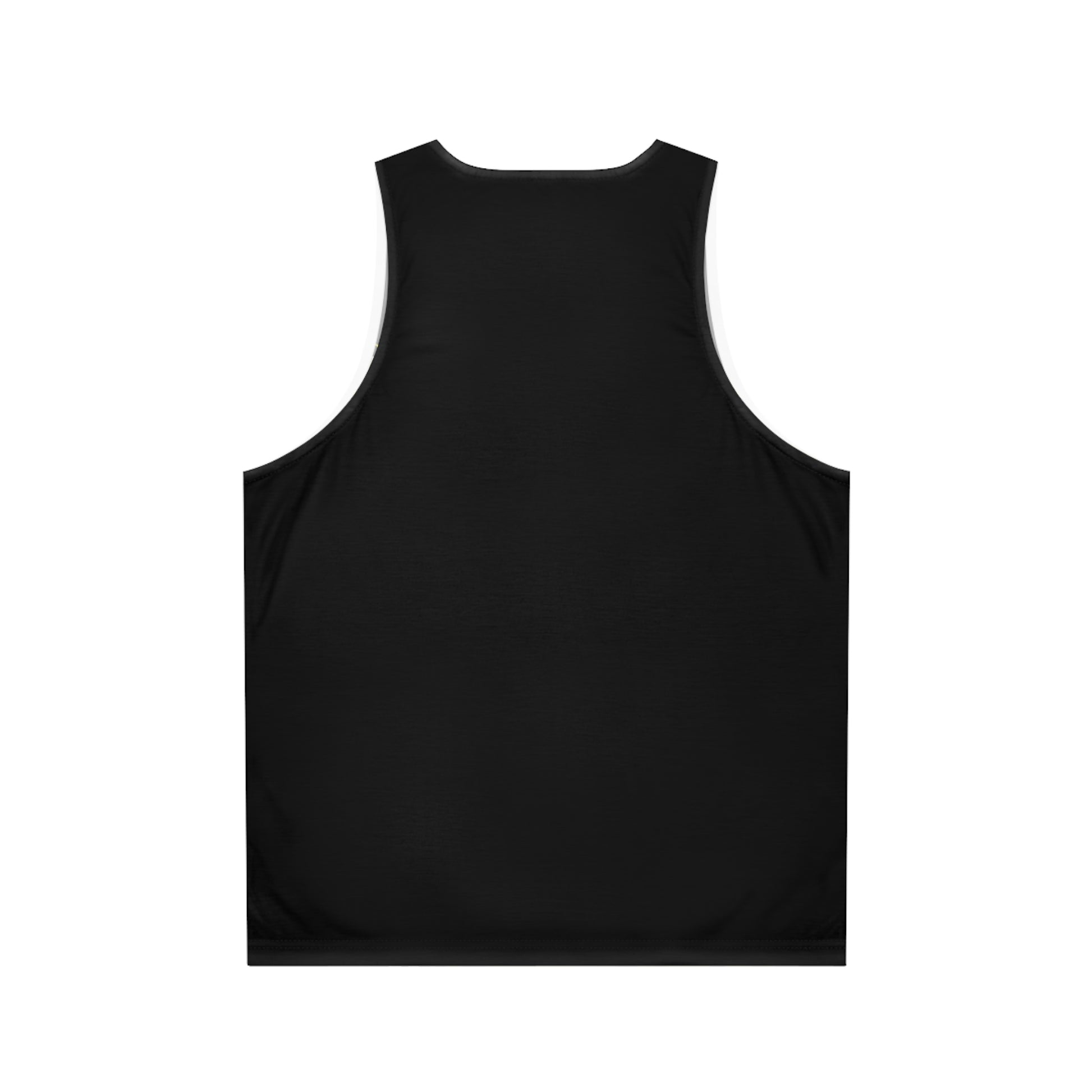 schwarze Rückseite des Unisex Tank Top "Cheetah Woman" von ZeniArt