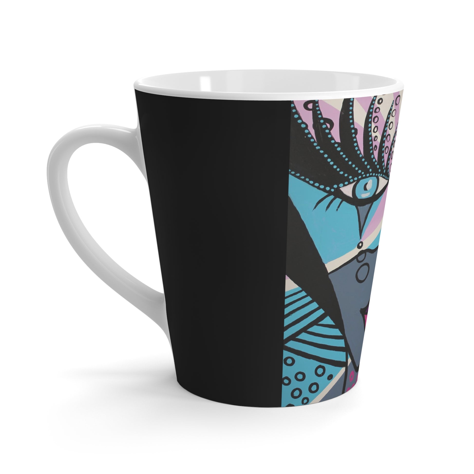 rechte Seite des Latte Bechers Mirror Woman von ZeniArt