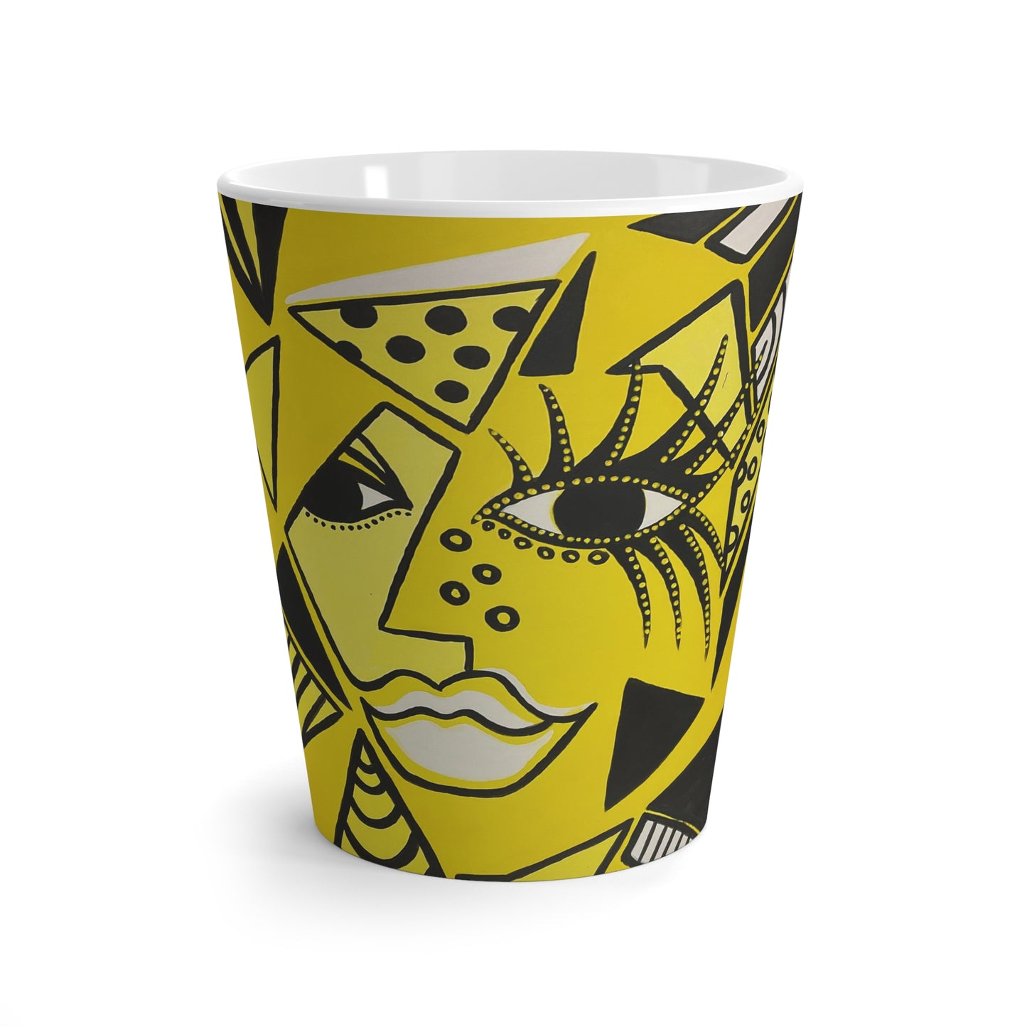 Vorderansicht einer konischen Tasse von ZeniArt mit dem Motiv Cheetha Woman
