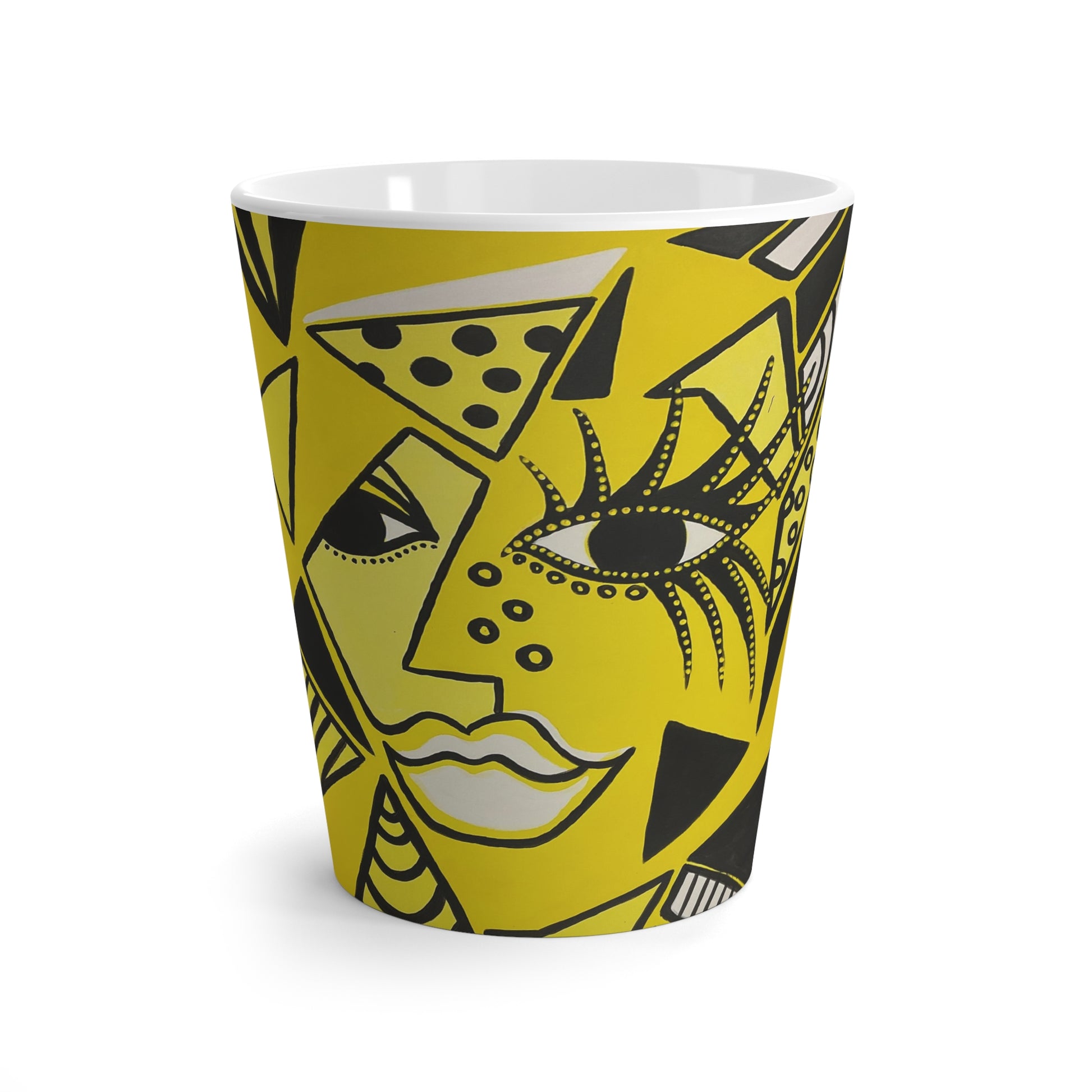 Vorderansicht einer konischen Tasse von ZeniArt mit dem Motiv Cheetha Woman