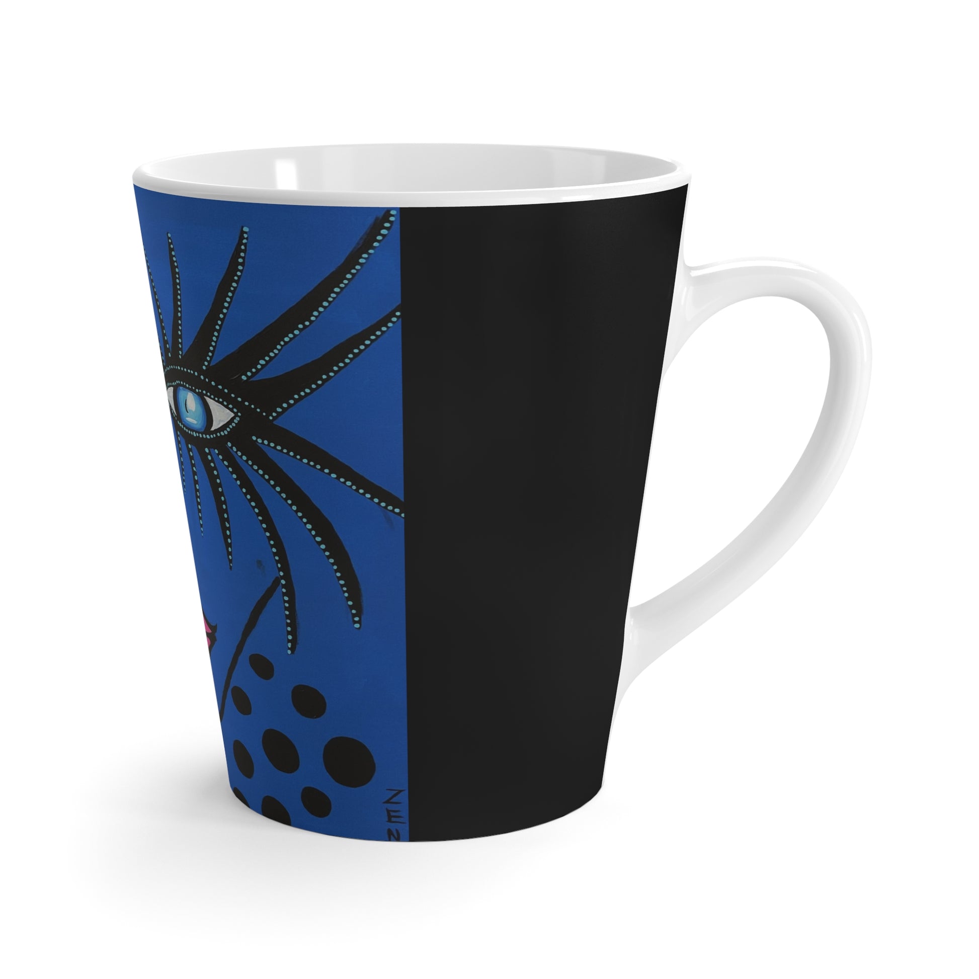 linke Seite des Latte Bechers Cobra Woman von ZeniArt