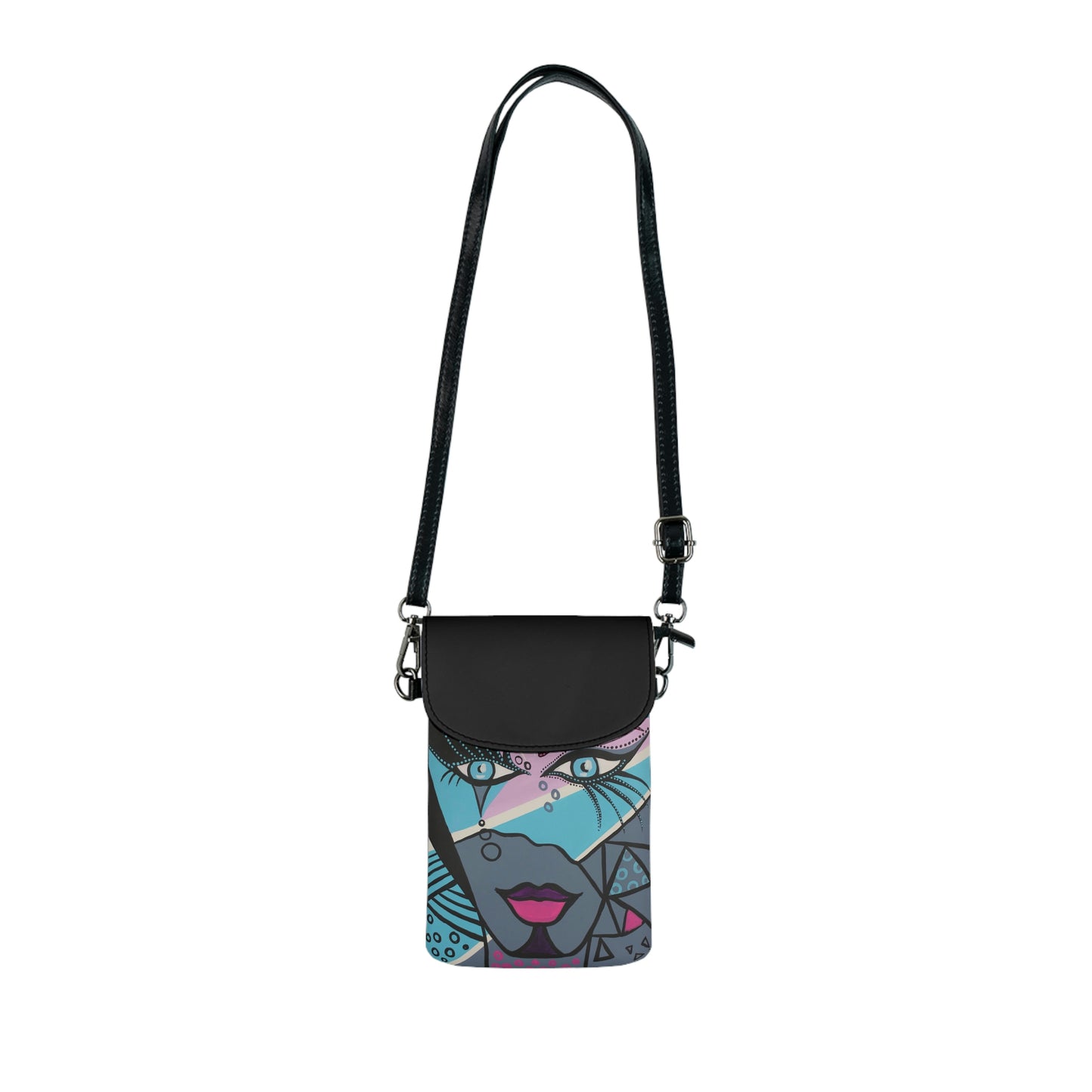 Frontaufnahme der Handytasche der Marke ZeniArt mit dem Motiv Mirrot Woman