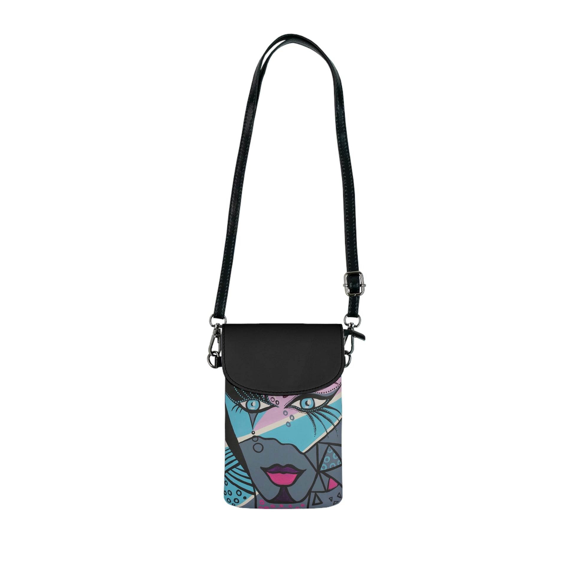 Frontaufnahme der Handytasche der Marke ZeniArt mit dem Motiv Mirrot Woman